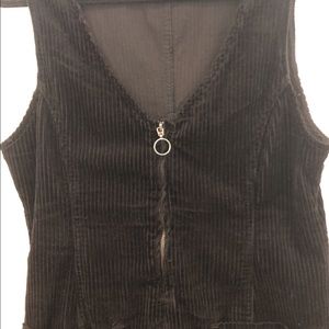 Black Corduroy Top/skirt